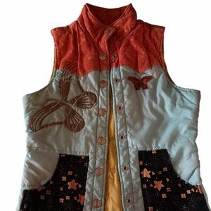 True Religion Orange and Yellow Vest